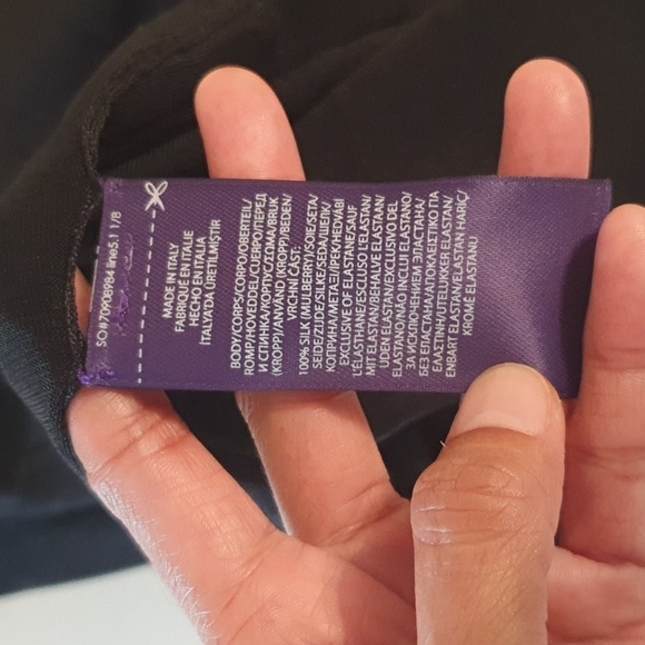 Ralph Lauren Purple Label Mulberry Silk Scarf-neck Sweater - Picture 9 of 16